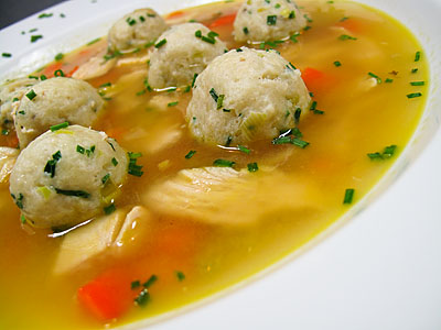 Soup Kitchens Chicago on Chicken Soup With Miniature Leek Chive Matzo  Balls    Bay Area Foodie