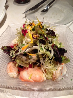 maine lobster salad with citrus and frisée